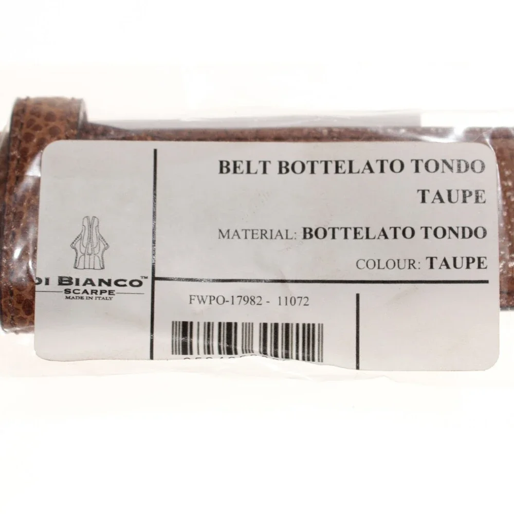 Di Bianco NWT Cut to Size Dress Belt In Solid Brown Pebbled Leather One Size